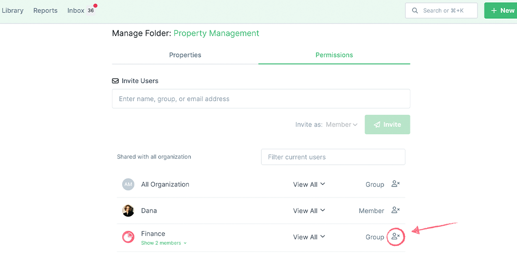 Managing Folder User Permissions