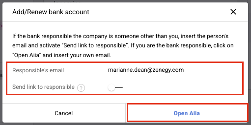 Create a new bank connection
