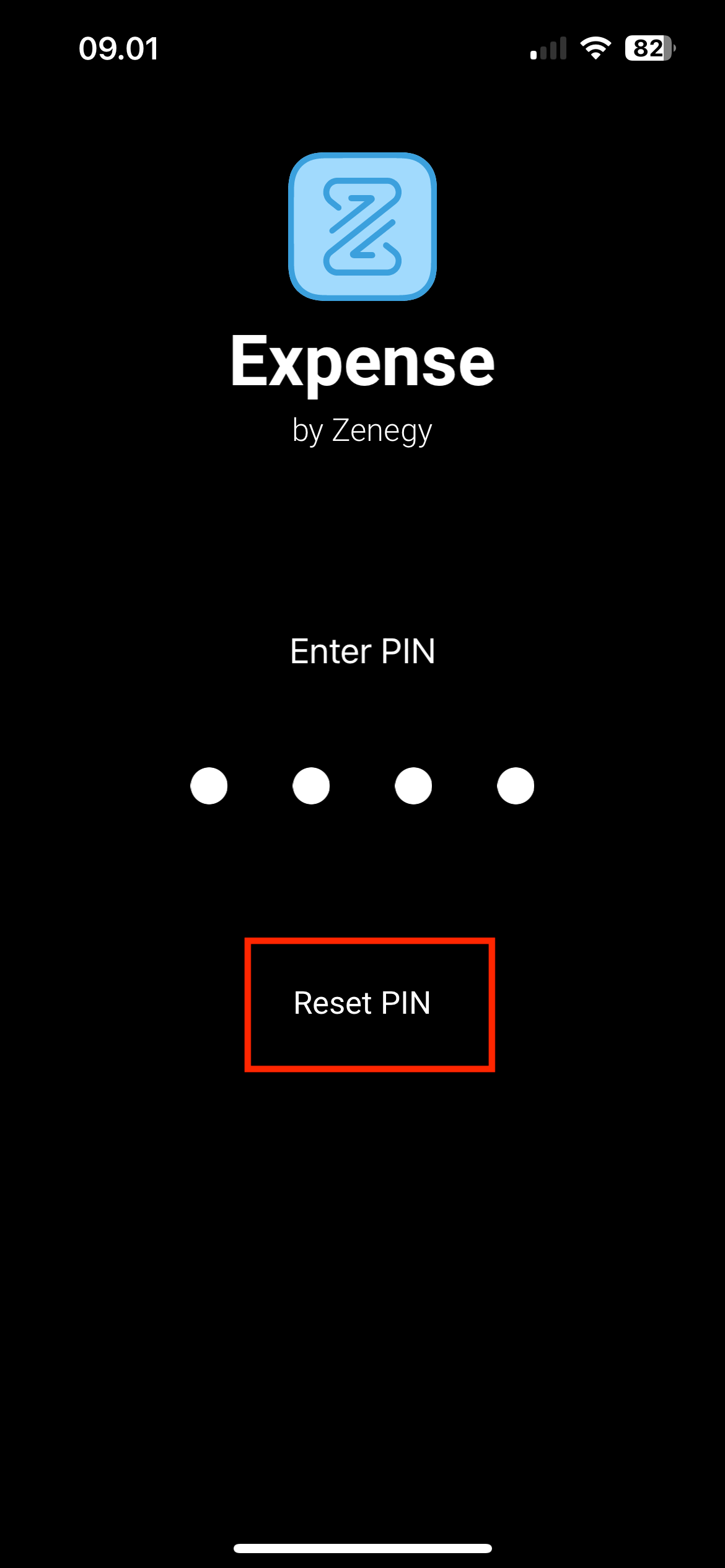 Forgot your PIN code? - Mobile app