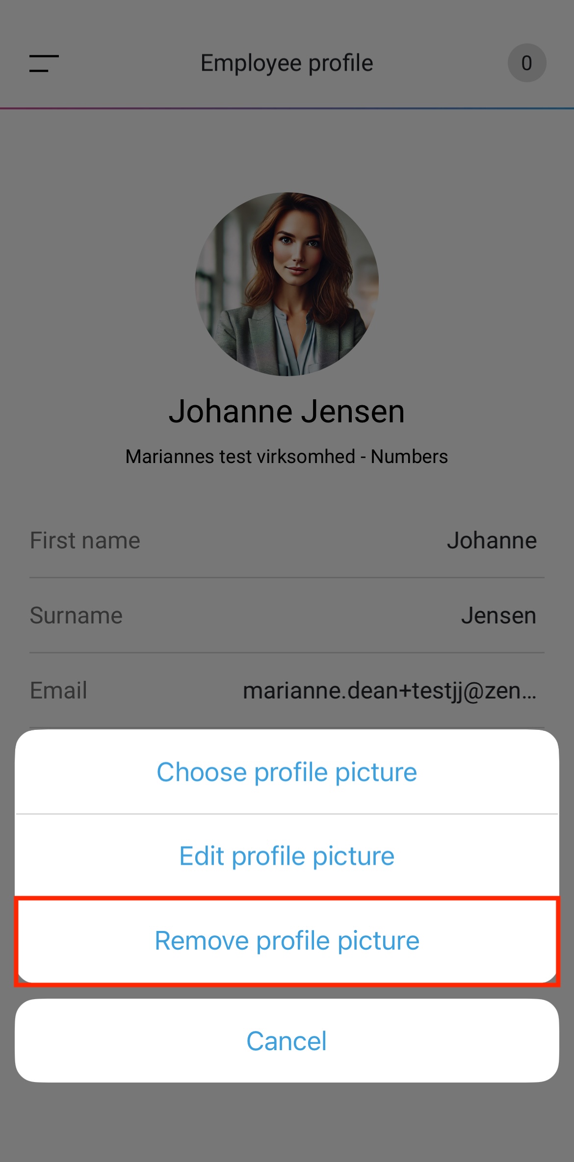 Edit or remove your profile picture - Mobile app