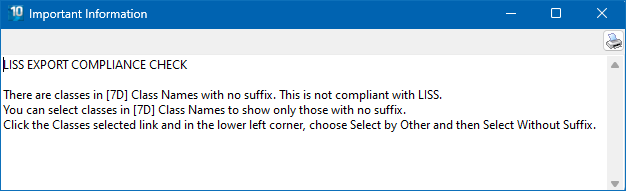 LISS Pre-Export Compliance Check