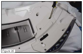 Attaching the bezel with five screws