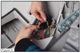 Reconnecting the motor wires (red-green, white-brown)