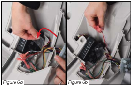 Tape securing motor wires in the channel