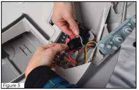 Separating the two wire connectors (white-brown, red-green)