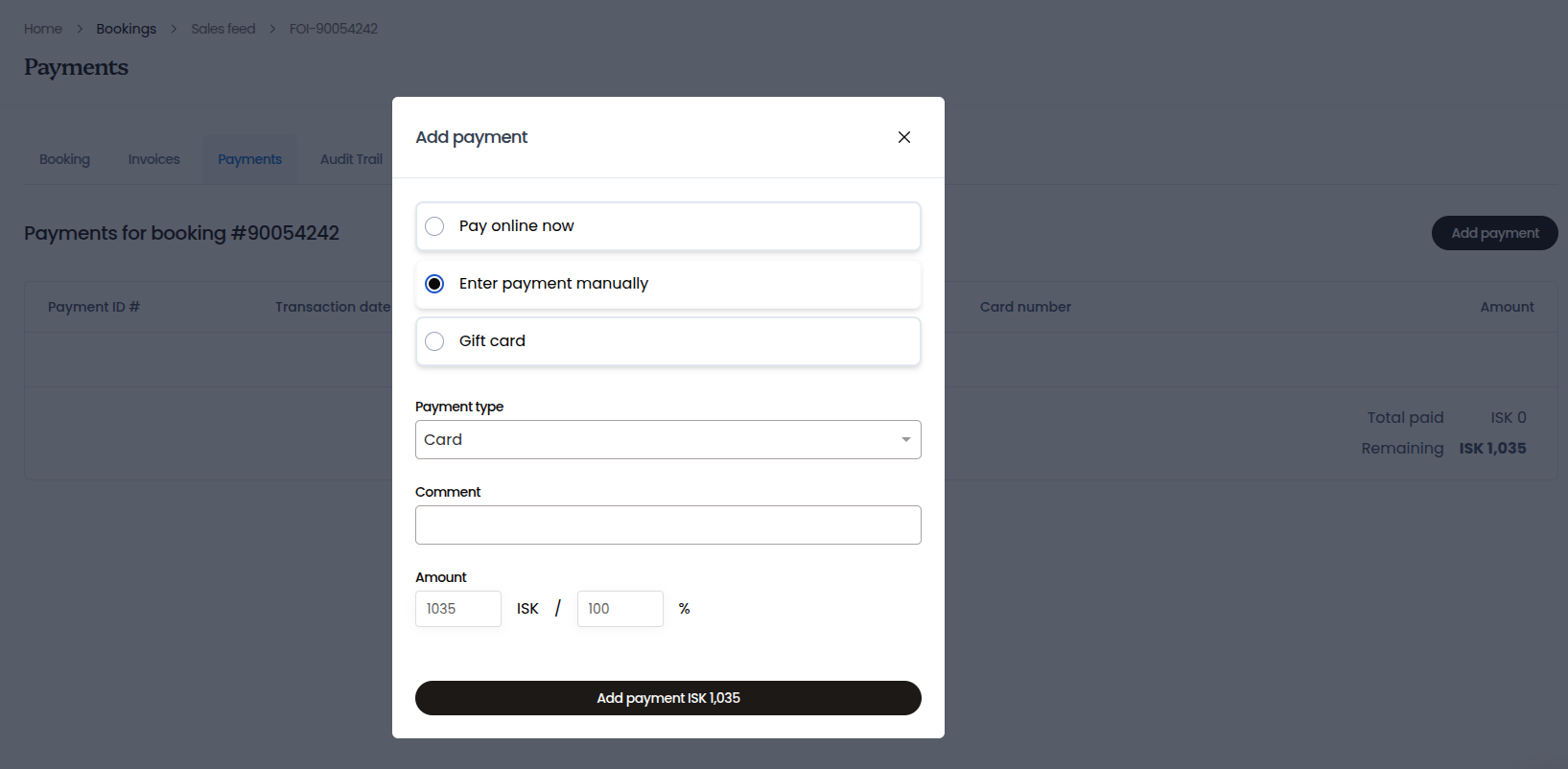 Booking Computer Pay Image How to add payments to an existing booking