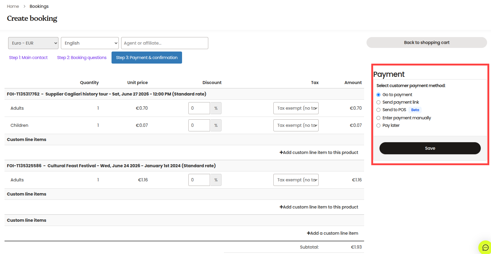 Booking Computer Pay Image How to add payments to an existing booking