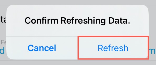 Data Refresh (Soft Reset)