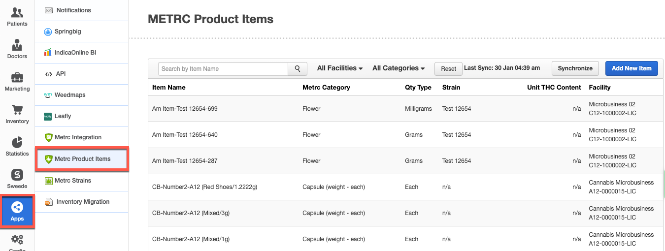 Metirc Tool Check How To Create METRC Items