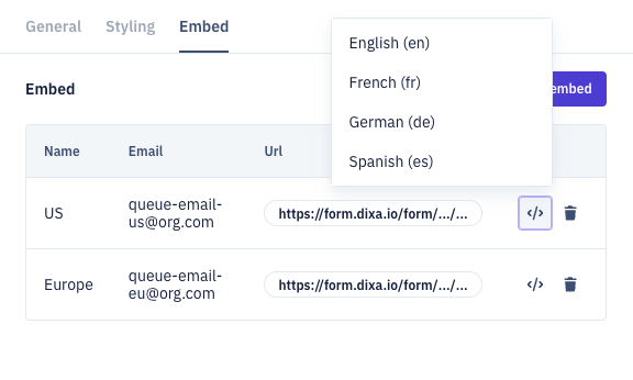 Embedded Forms