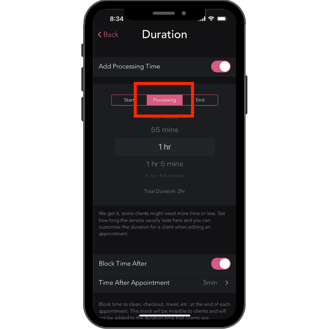 How to Add Processing Time to a Service