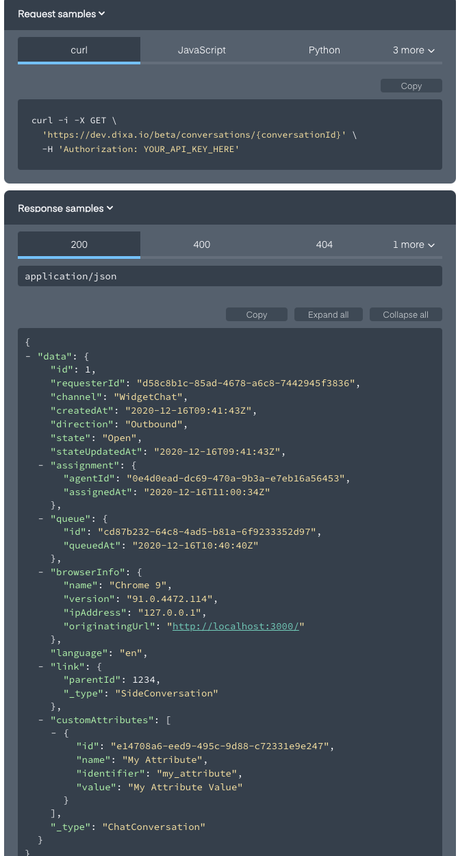 Search & API access for custom attributes