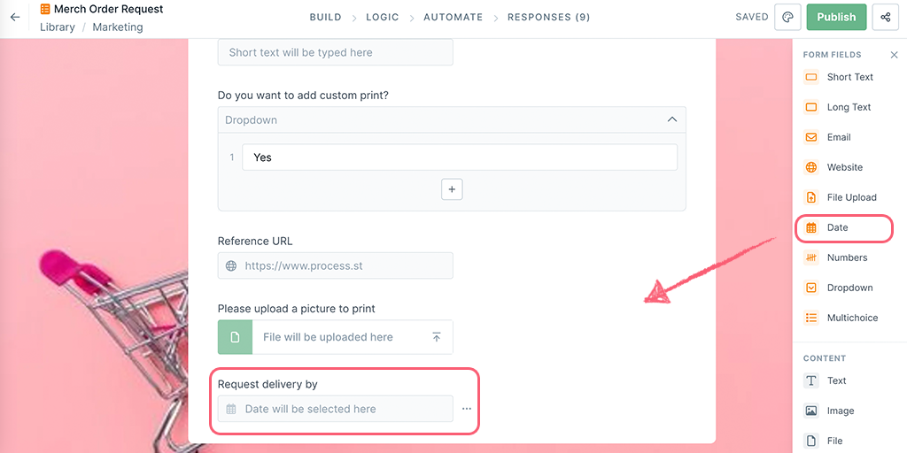 How to use Form Fields in a Form