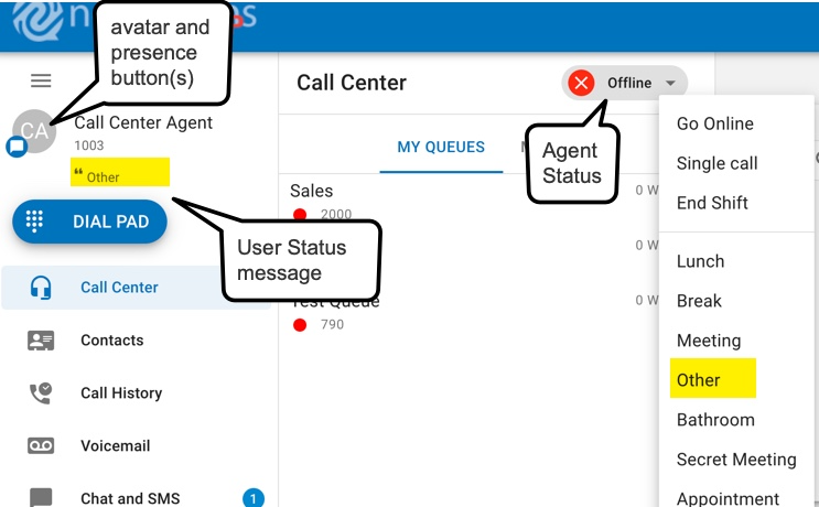 Client Status Call Call Center Agent Status