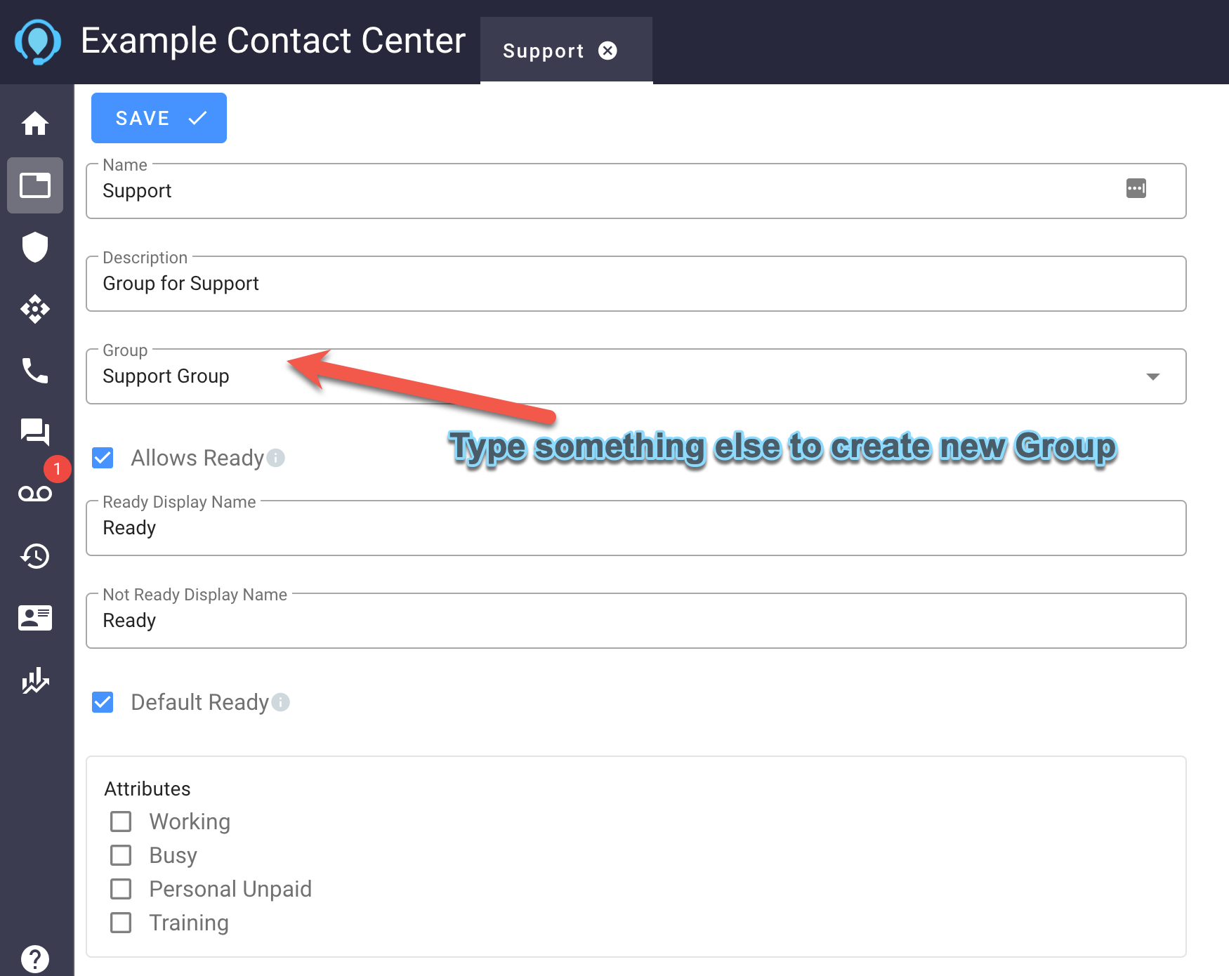 Set up ACD User States in the Contact Center