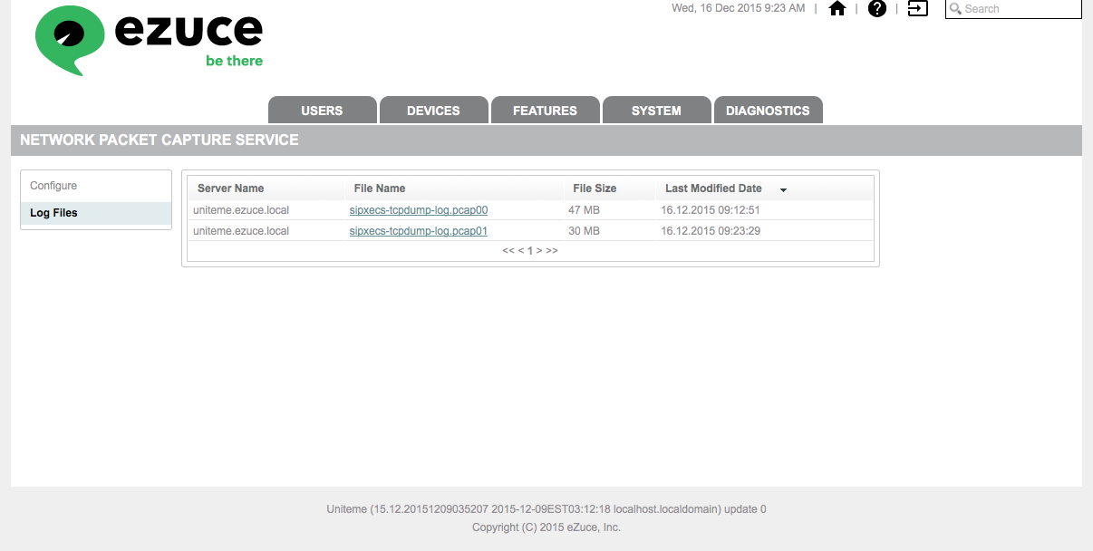 Configuring: Utility Services - Network Packet Capture Services