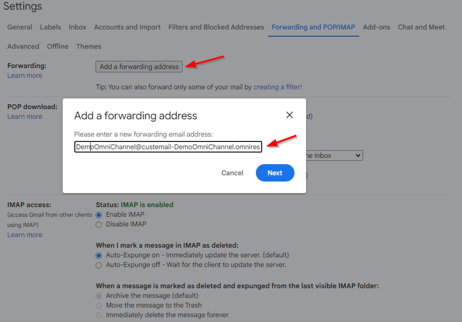 Email Channel Setup