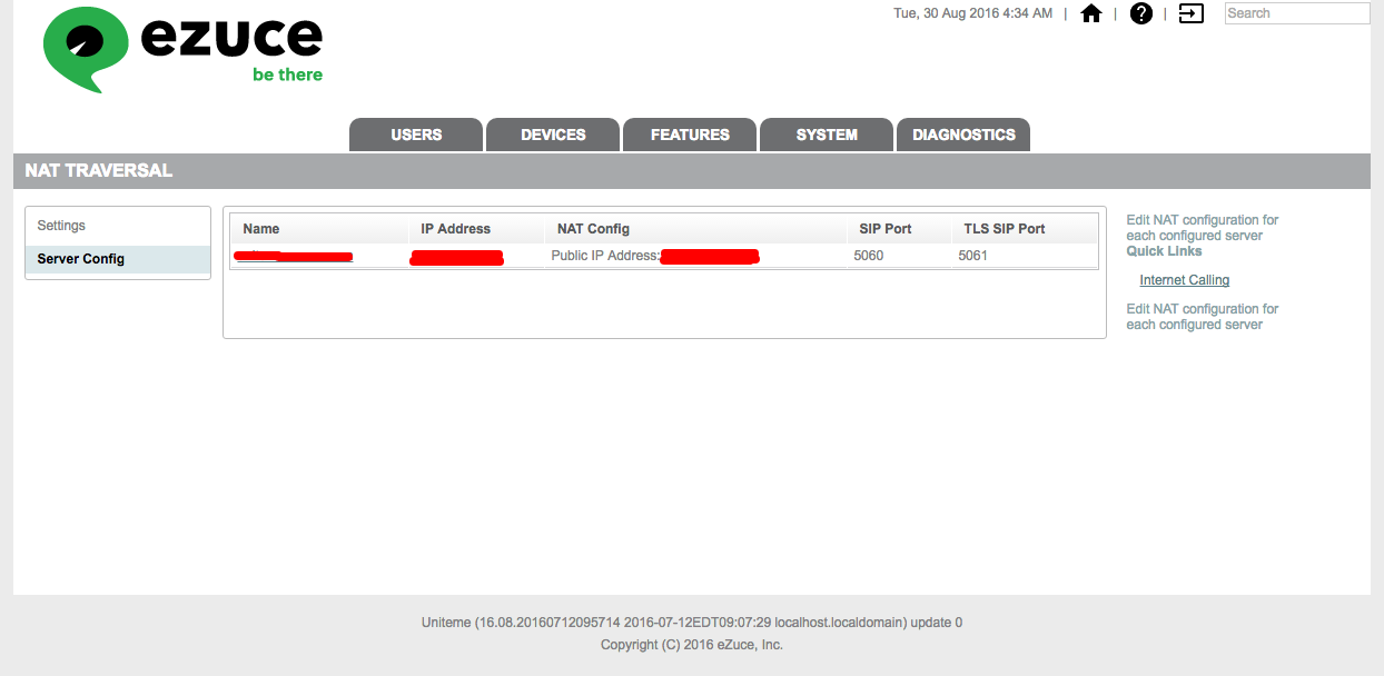 Configuring: System Services Configuration - NAT Traversal