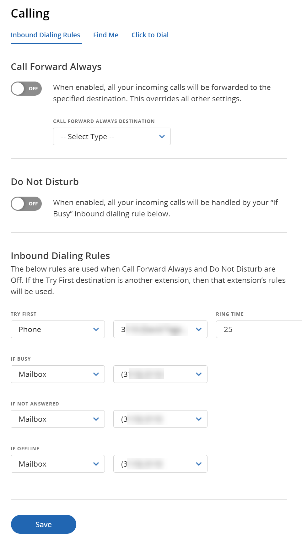 CoreNexa Desktop/Browser - Detailed Preferences