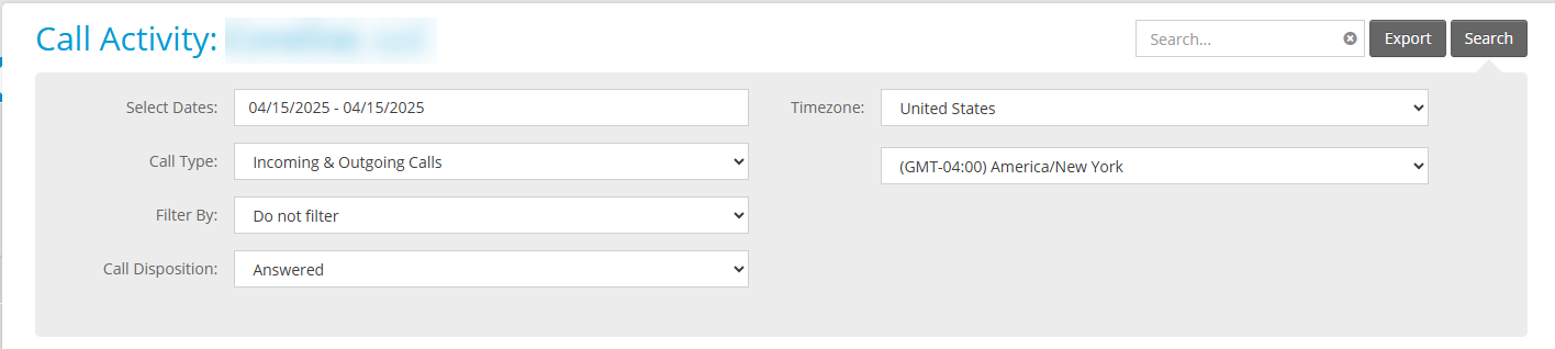 Call Activity Report