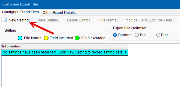 V10: Create a customised export file
