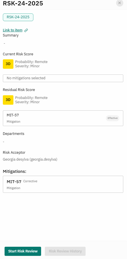 Working with the Risk Register