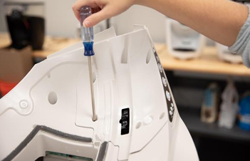 Removing the control panel cover screws