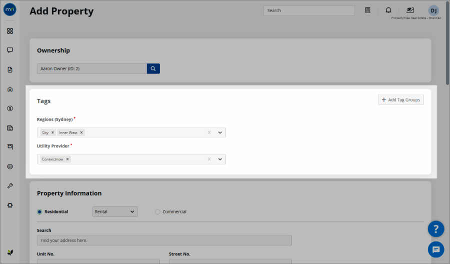 Add a common property profile