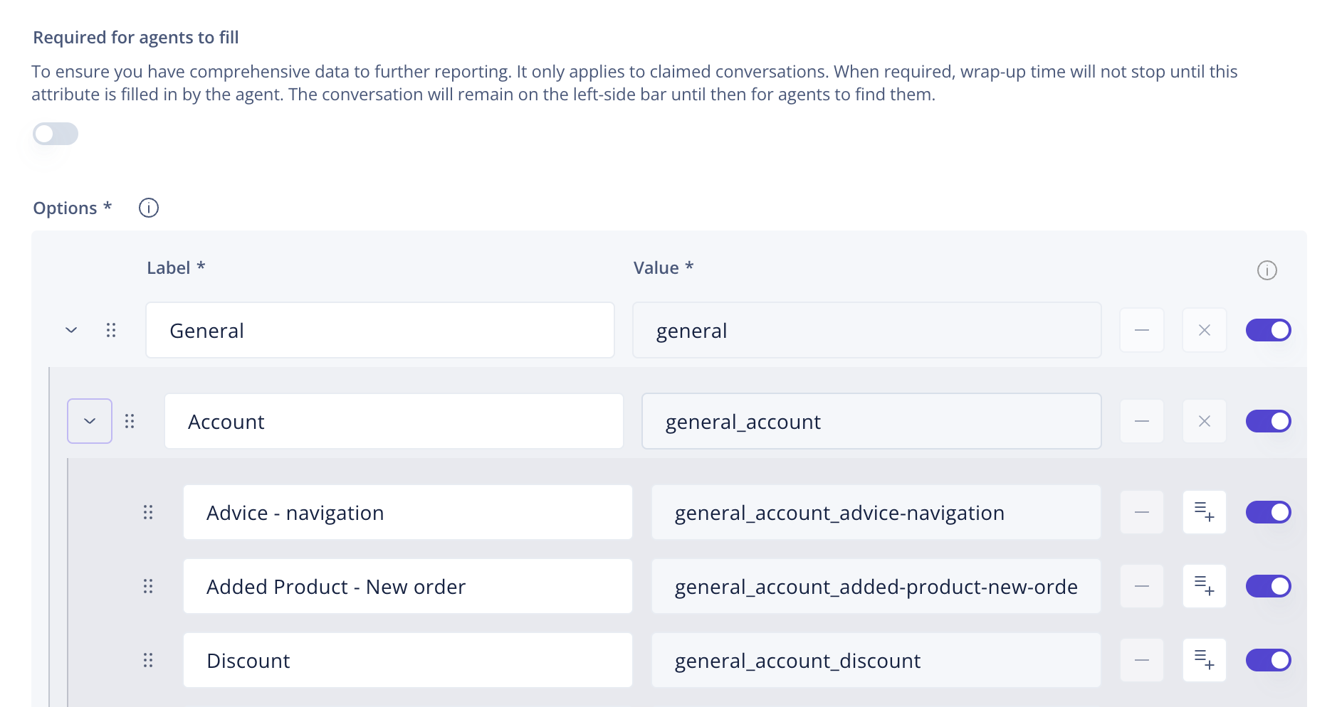 Adding & editing custom conversation attributes
