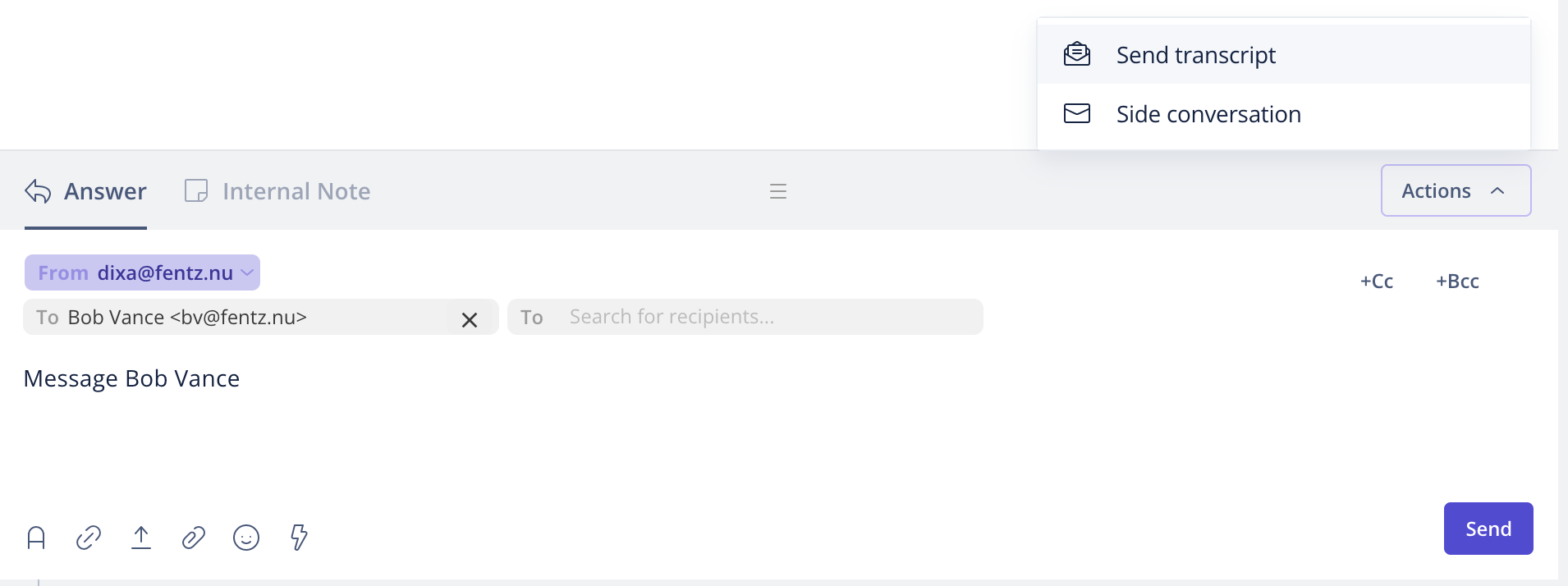 Send a Transcript