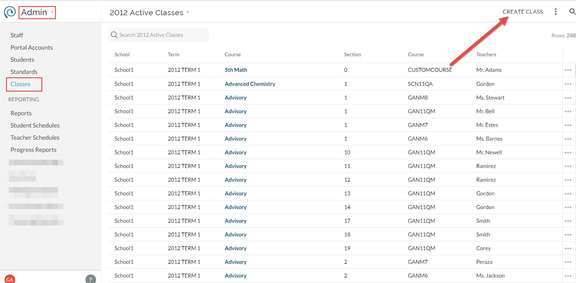 Reference - Classes, Creating and Editing Managed Class Sections