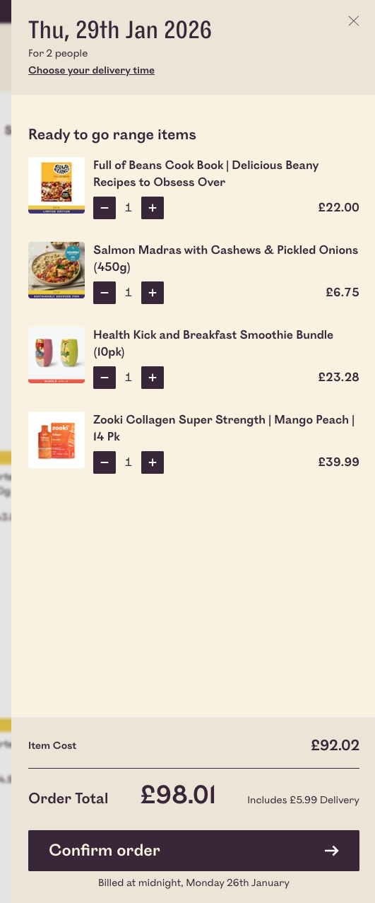 Scheduling a Ready-to-Go order