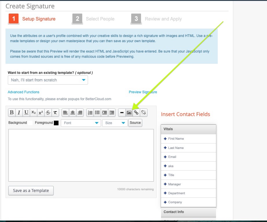 Inserting an Image or Logo Using Google Drive
