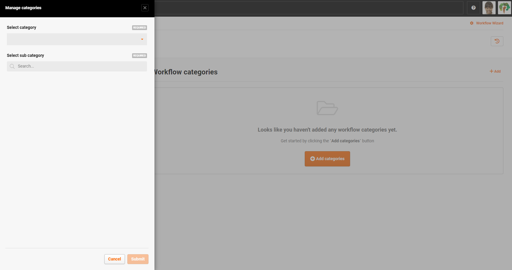 Add workflow categories