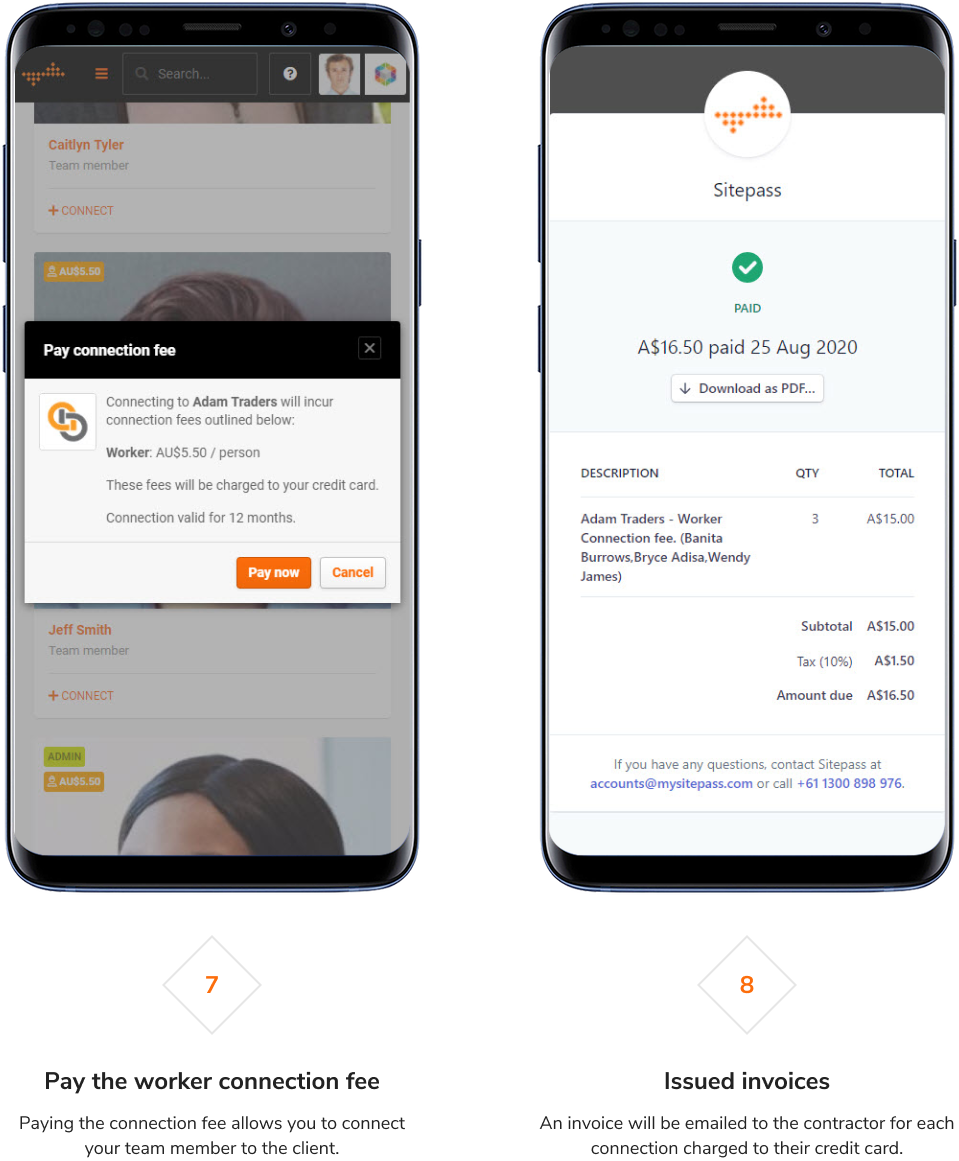 Contactor connection fees - How the connection fee works for contractors