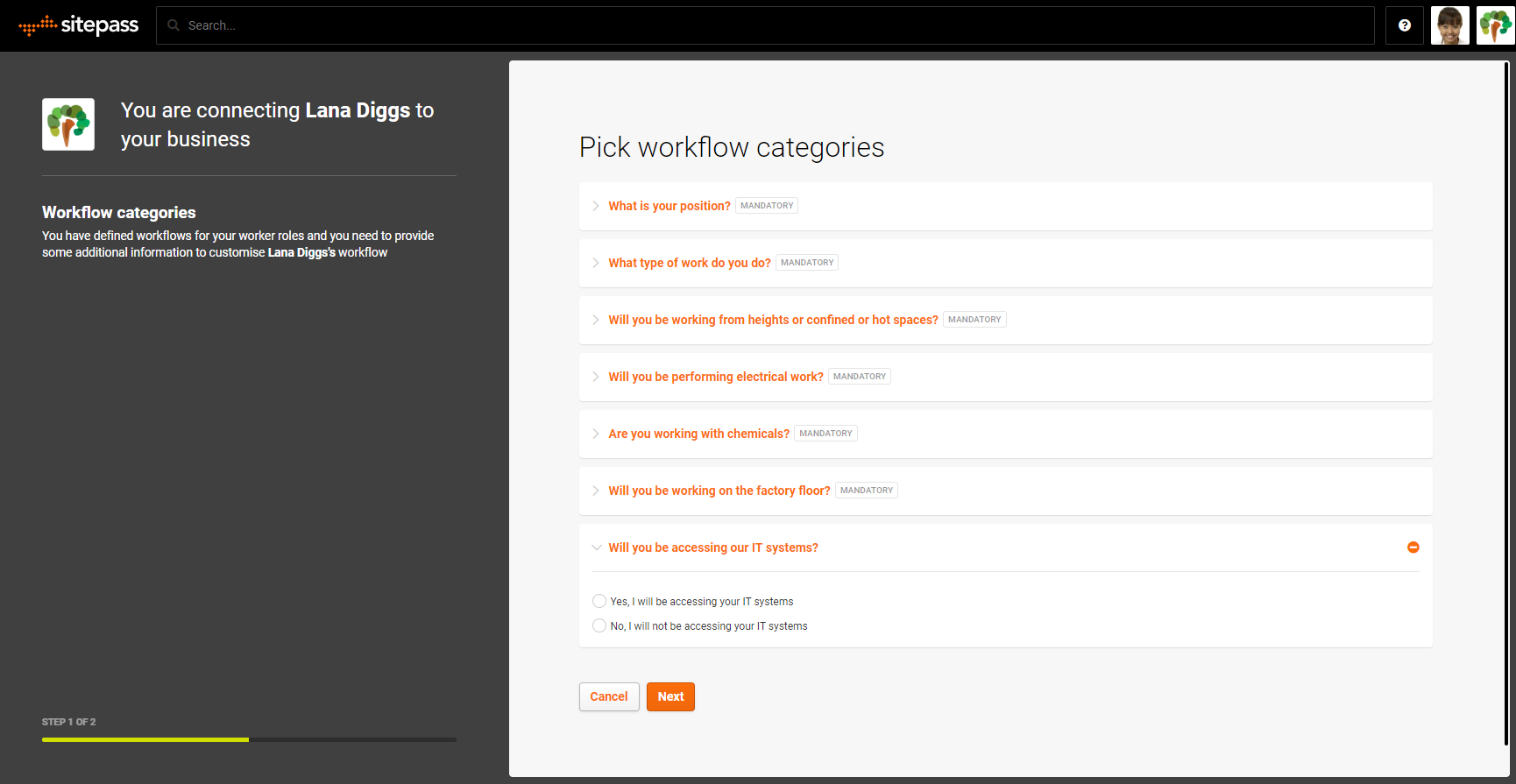 Add a workflow category against a worker