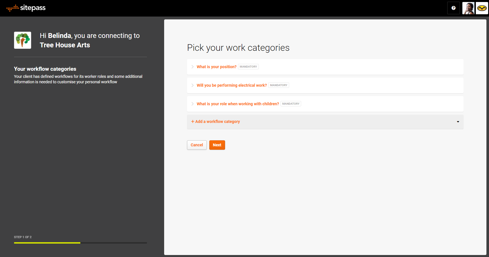 Add workflow categories