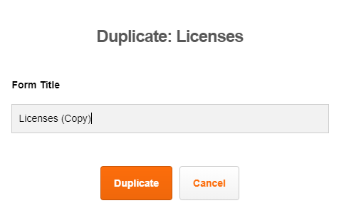 Duplicate a form