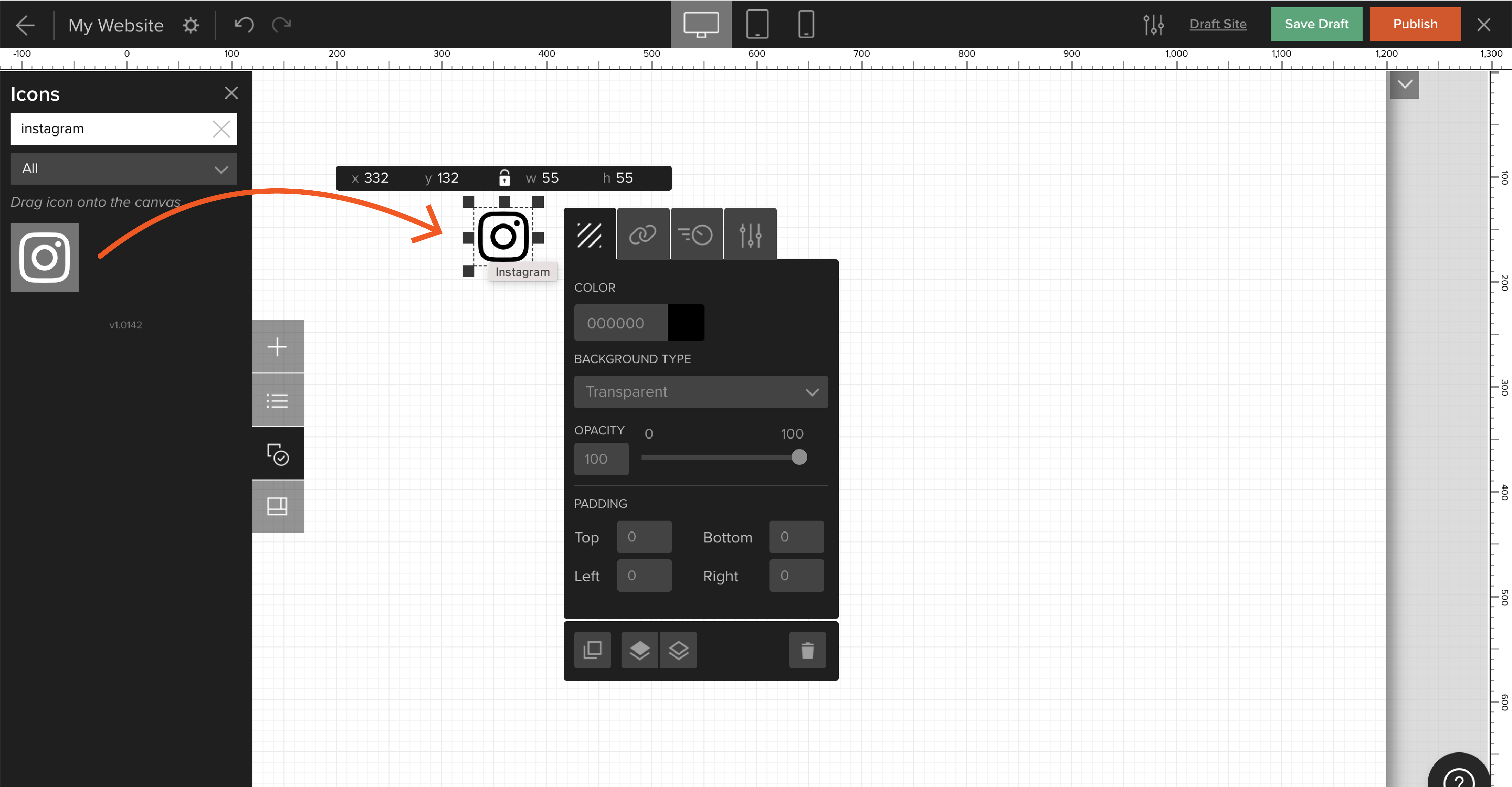 Adding icons