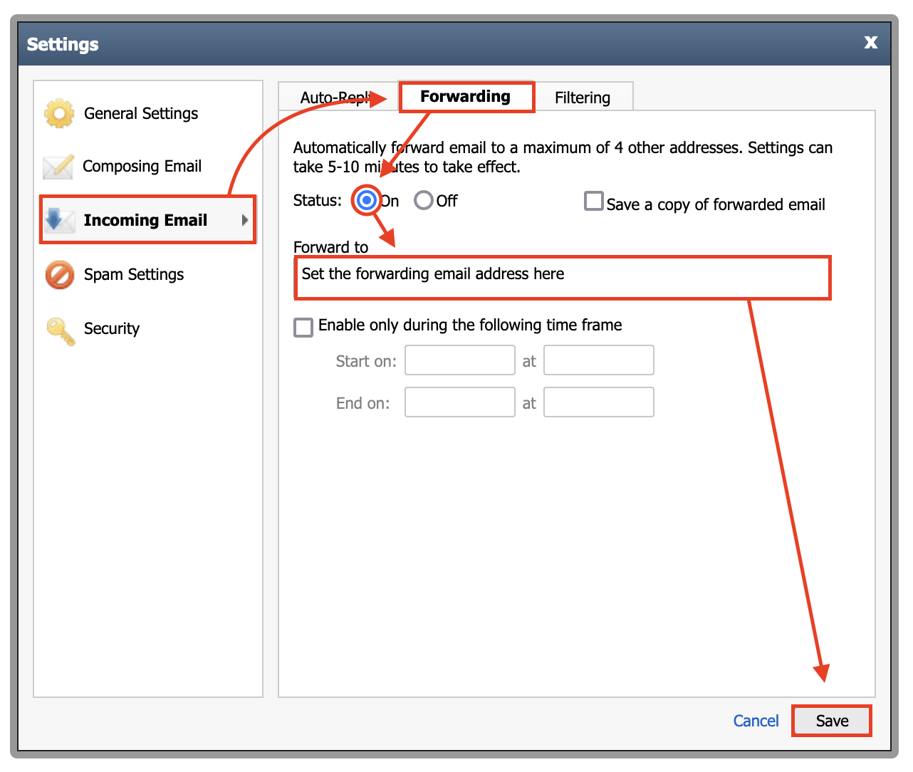Forwarding File Forwarding your email address