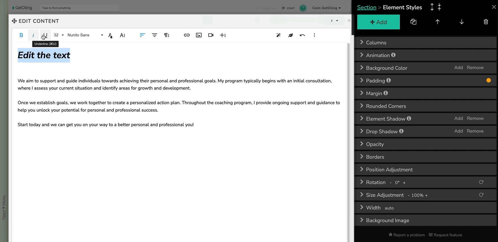 Custom Page Builder: Editor Modes.