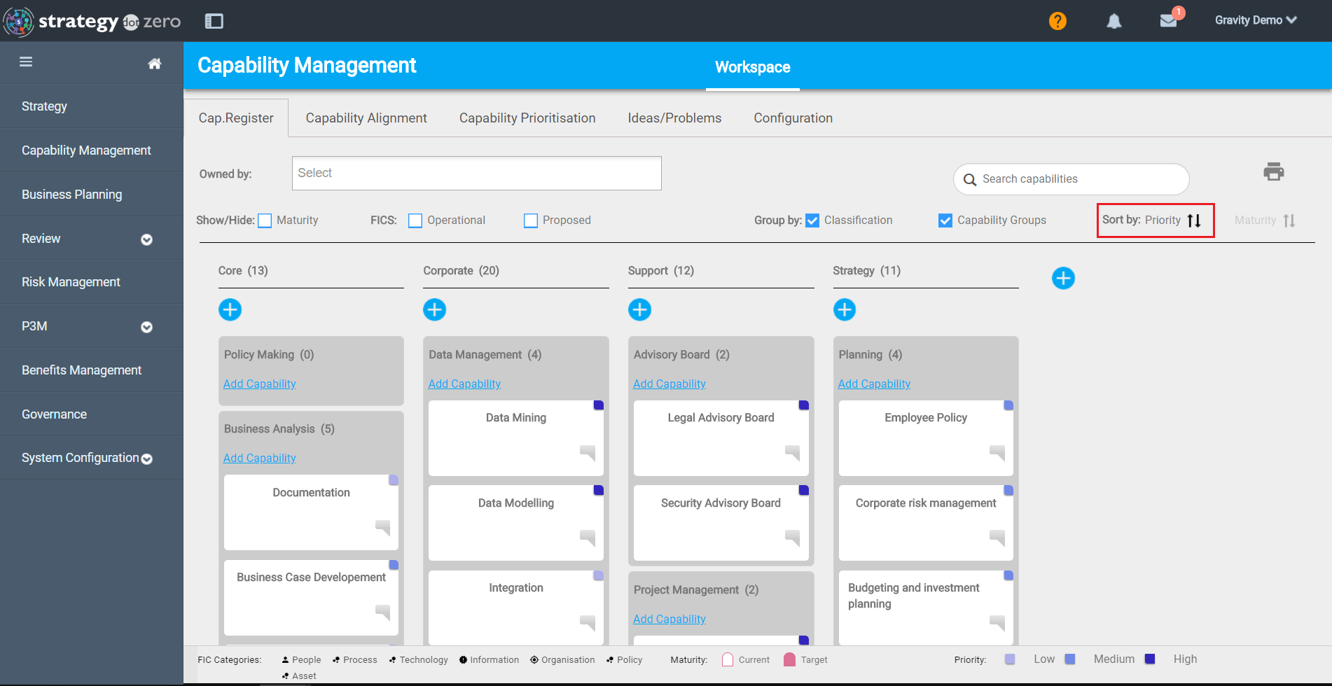Understanding the Capability Management Workspace