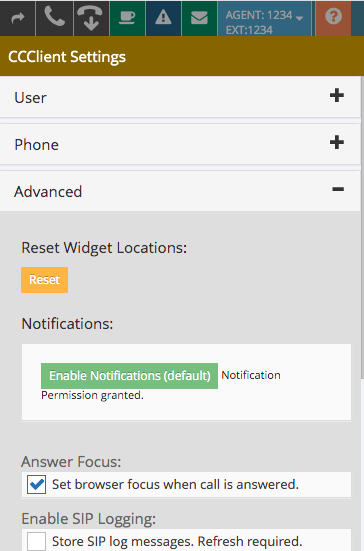 Contact Center Essentials Agent Toolbar
