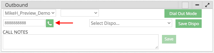 Contact Center Essentials Outbound Widget