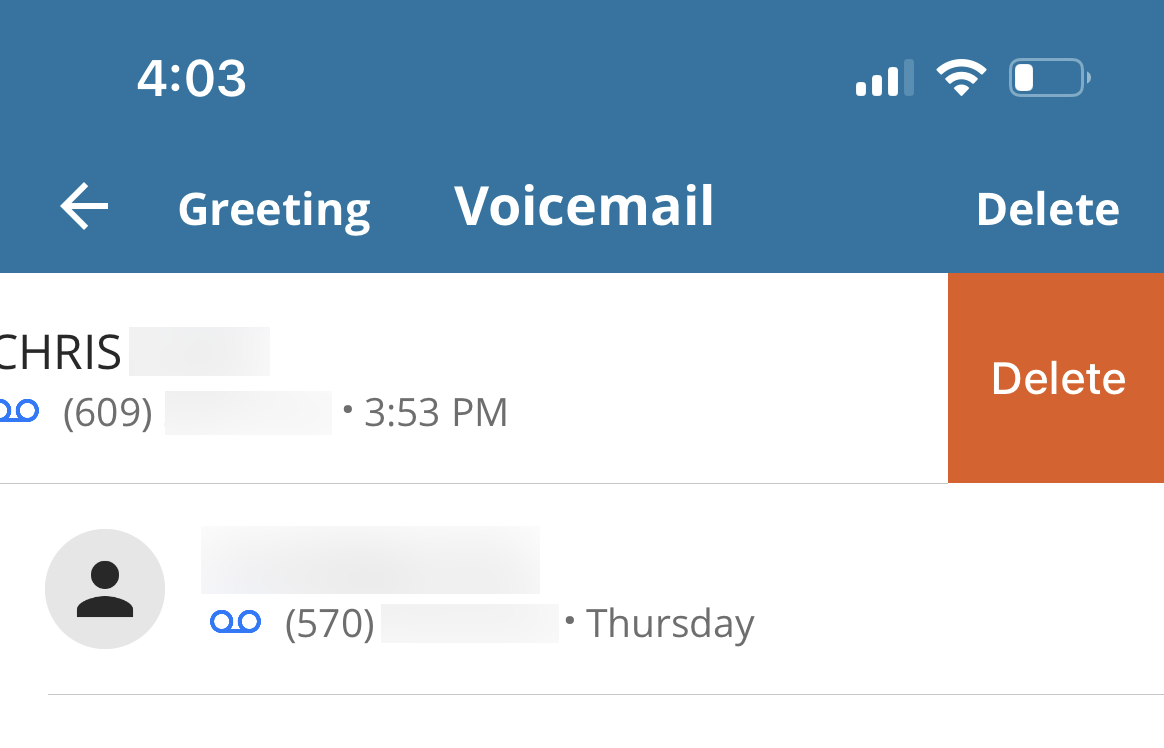 Accessing Voicemail