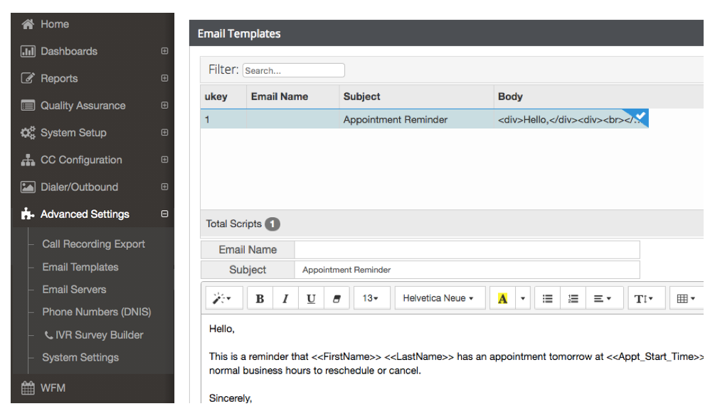 Contact Center Professional Email Templates