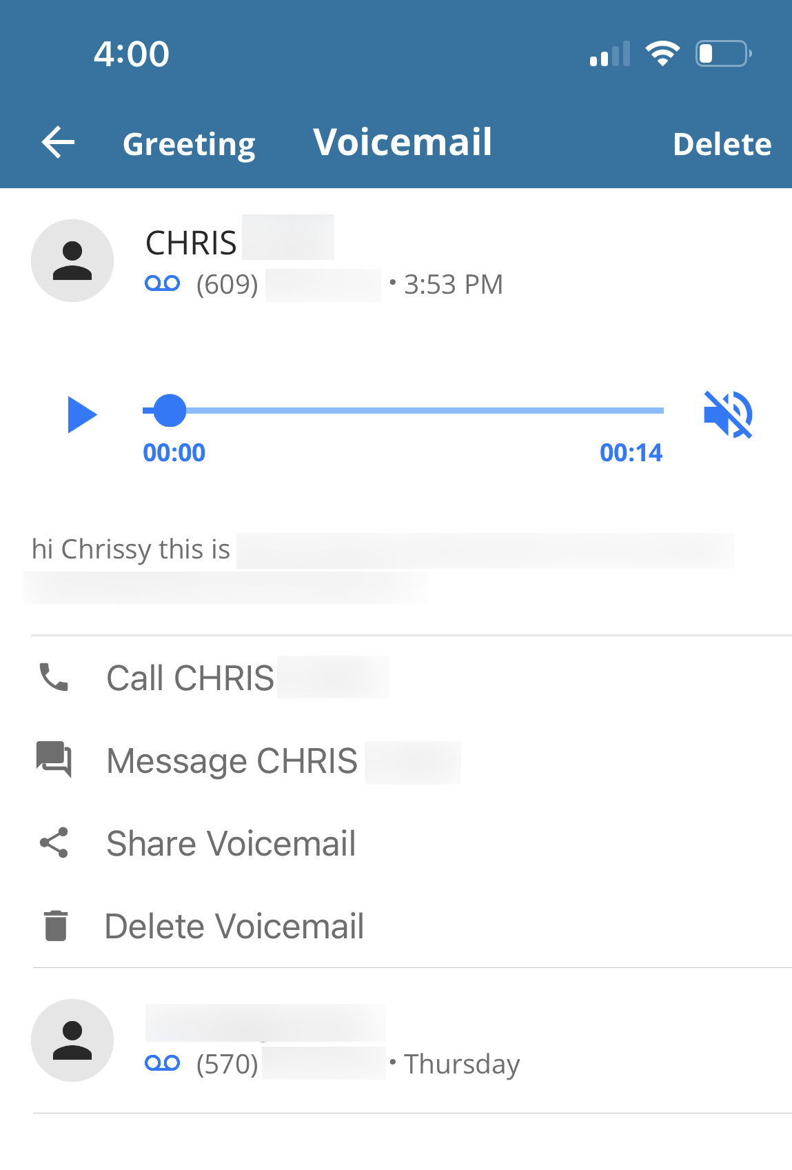 Accessing Voicemail