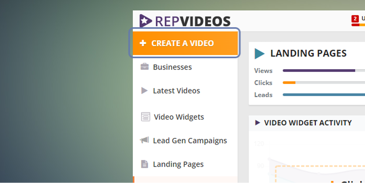 Click on CREATE A VIDEO