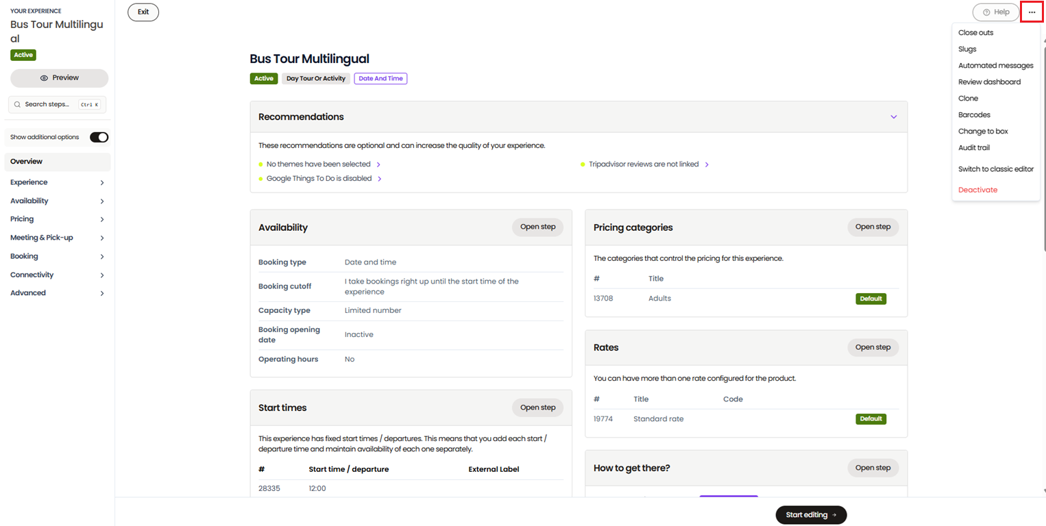 How to Create an Experience using new Product Creation Flow