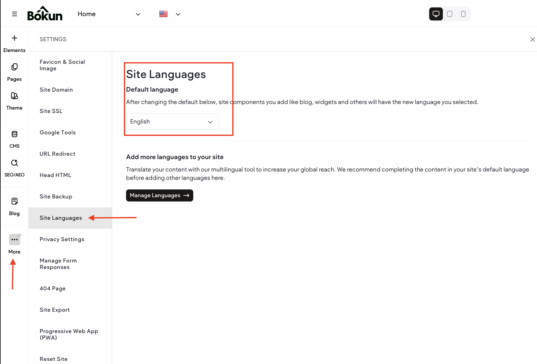 Language Support